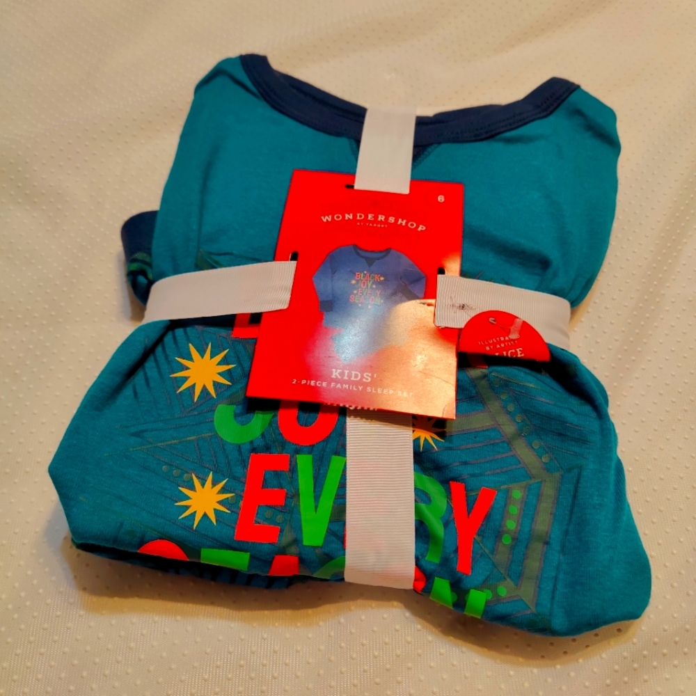 Black Joy Every Season holiday pajama set new with tags